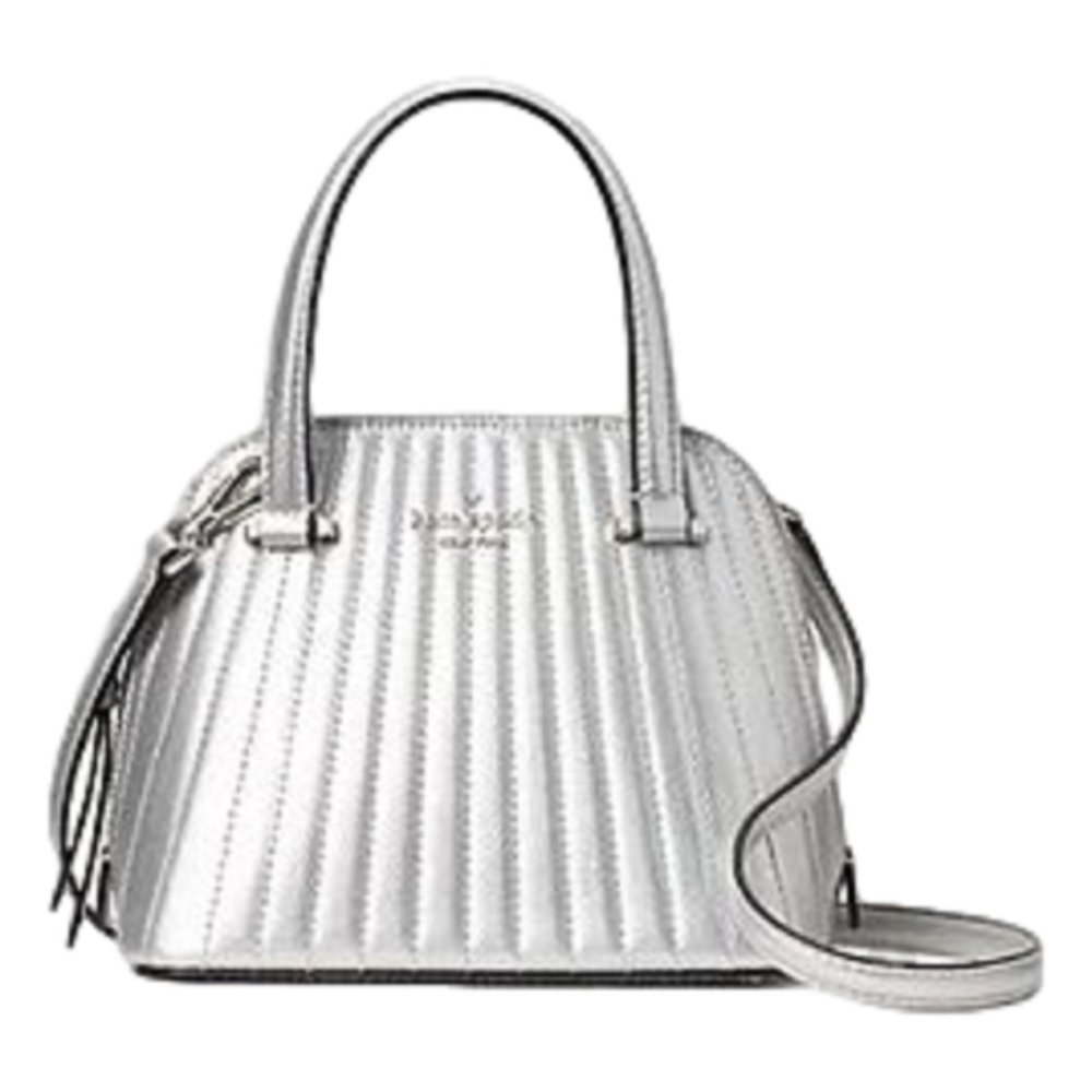 Kate Spade Patterson Drive Quilted Mini Dome Satchel in Anthracite, Dark Silver